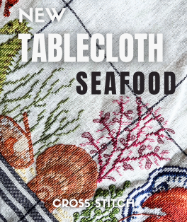 Tableclothto embroider. Seafood. Counted cross stitch kit on even-weave linen. Le Bonheur des Dames 6039